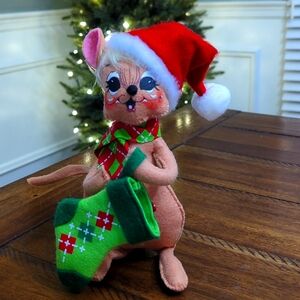 Annalee 2014 8" Cheery Stocking Mouse Figure 601314